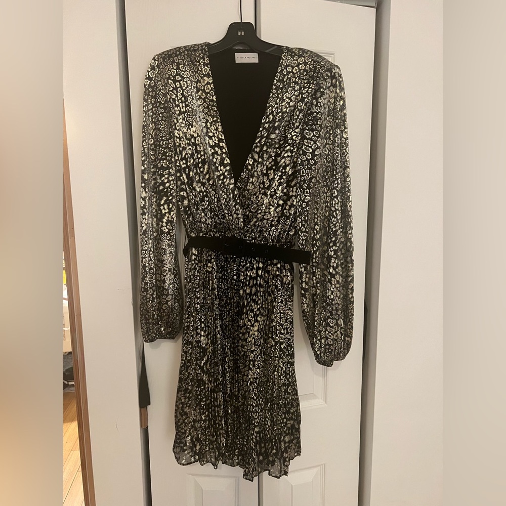 Rebecca Valance belted metallic dress - Picture 2 of 12